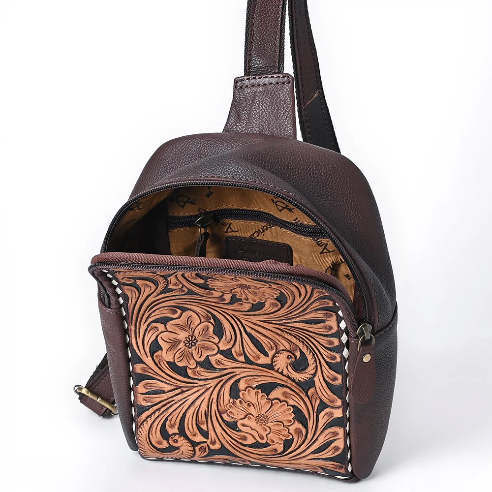 Hand Tooled Genuine Western Leather Sling