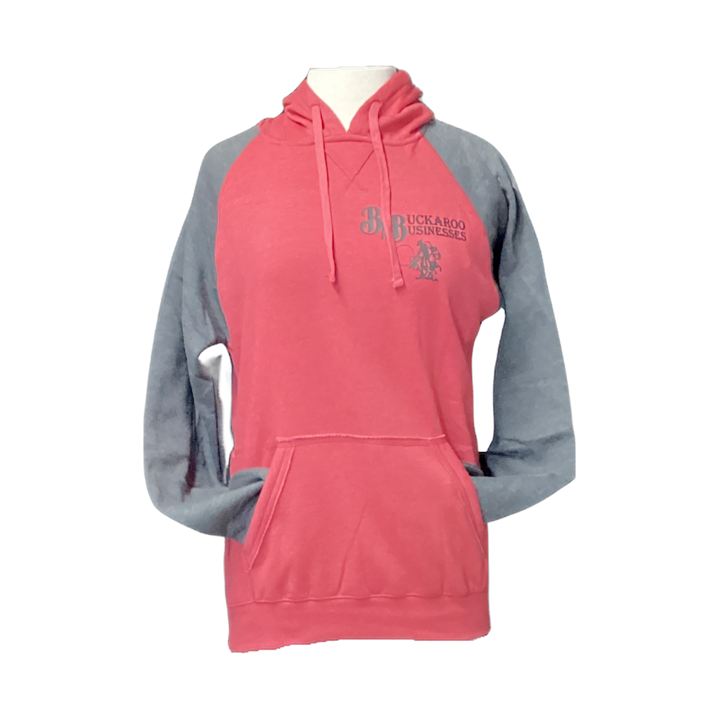 Adult 2 Tone Red/Charcoal Hoodie