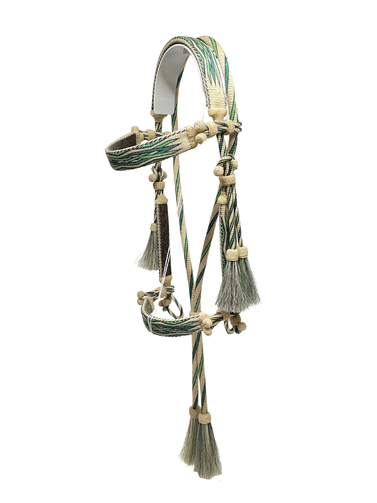 Hitched Horsehair Headstall w/Rein & Romal