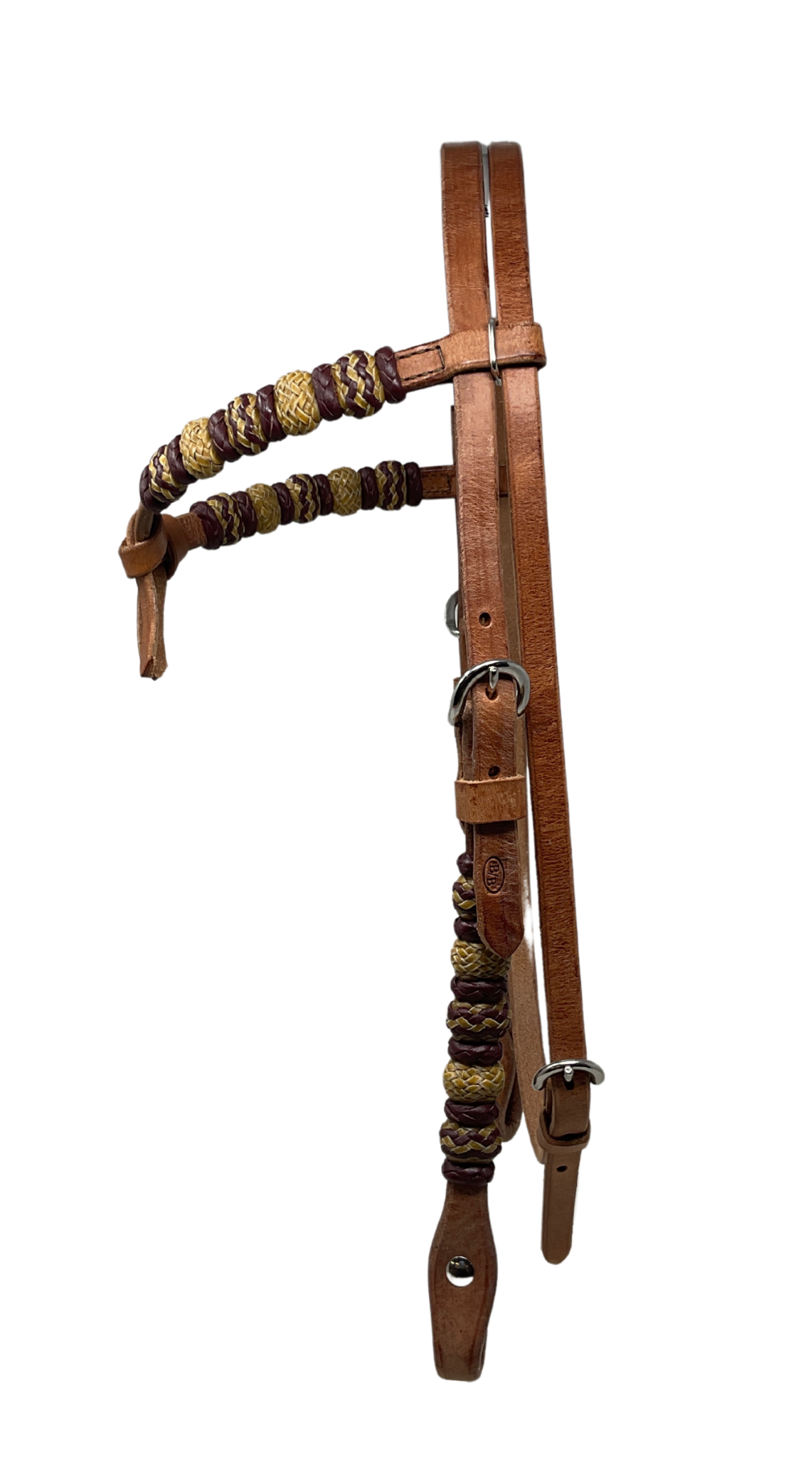 5/8" Split Browband w/Rawhide Buttons