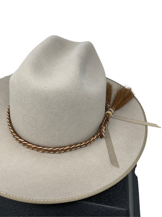 2 Strand Horsehair Hat Band w/Side Double Tassel