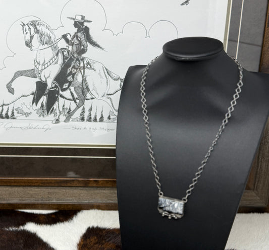 White Buffalo Bar Necklace