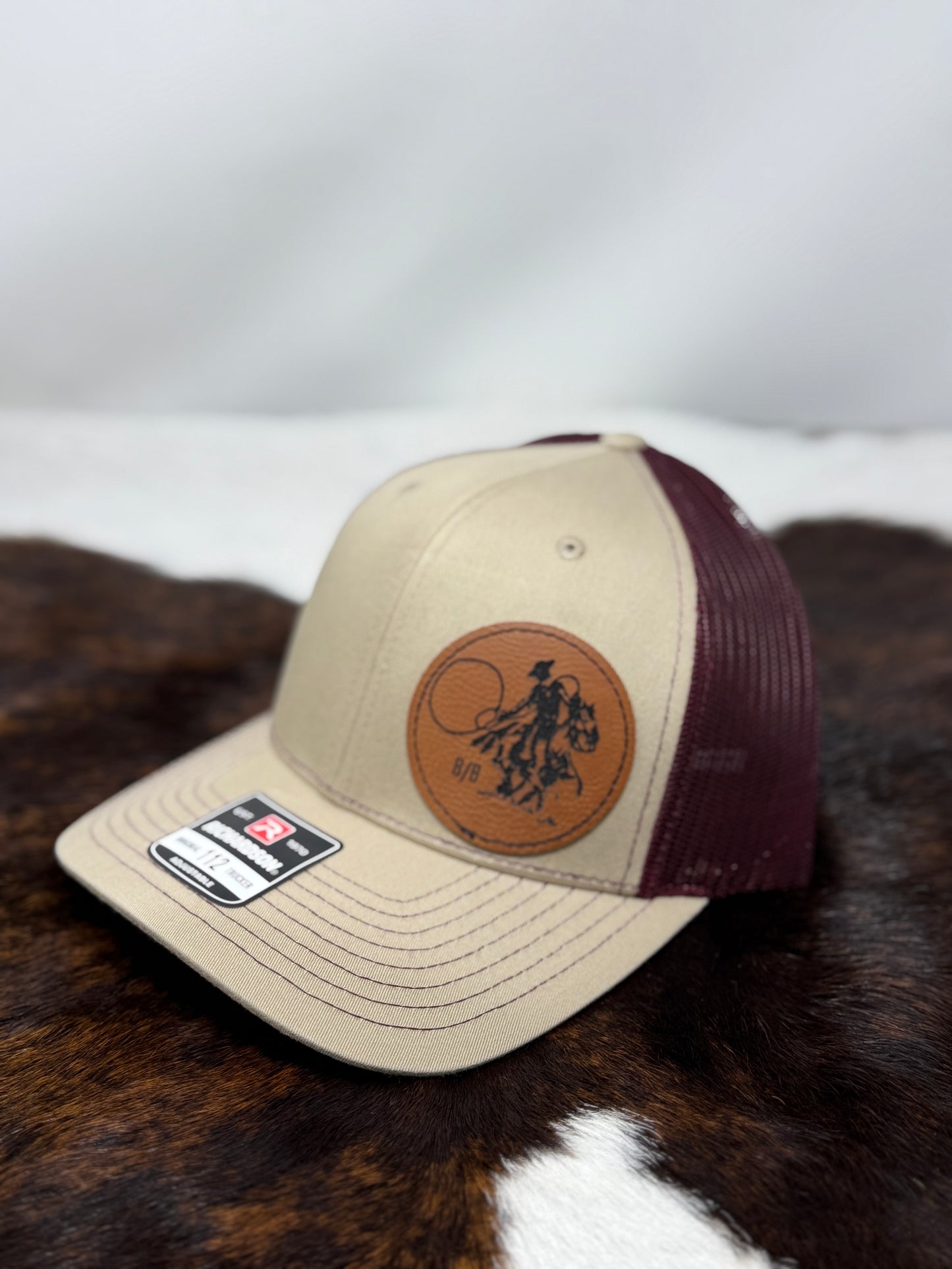 Leather Patch Buckaroo Cap