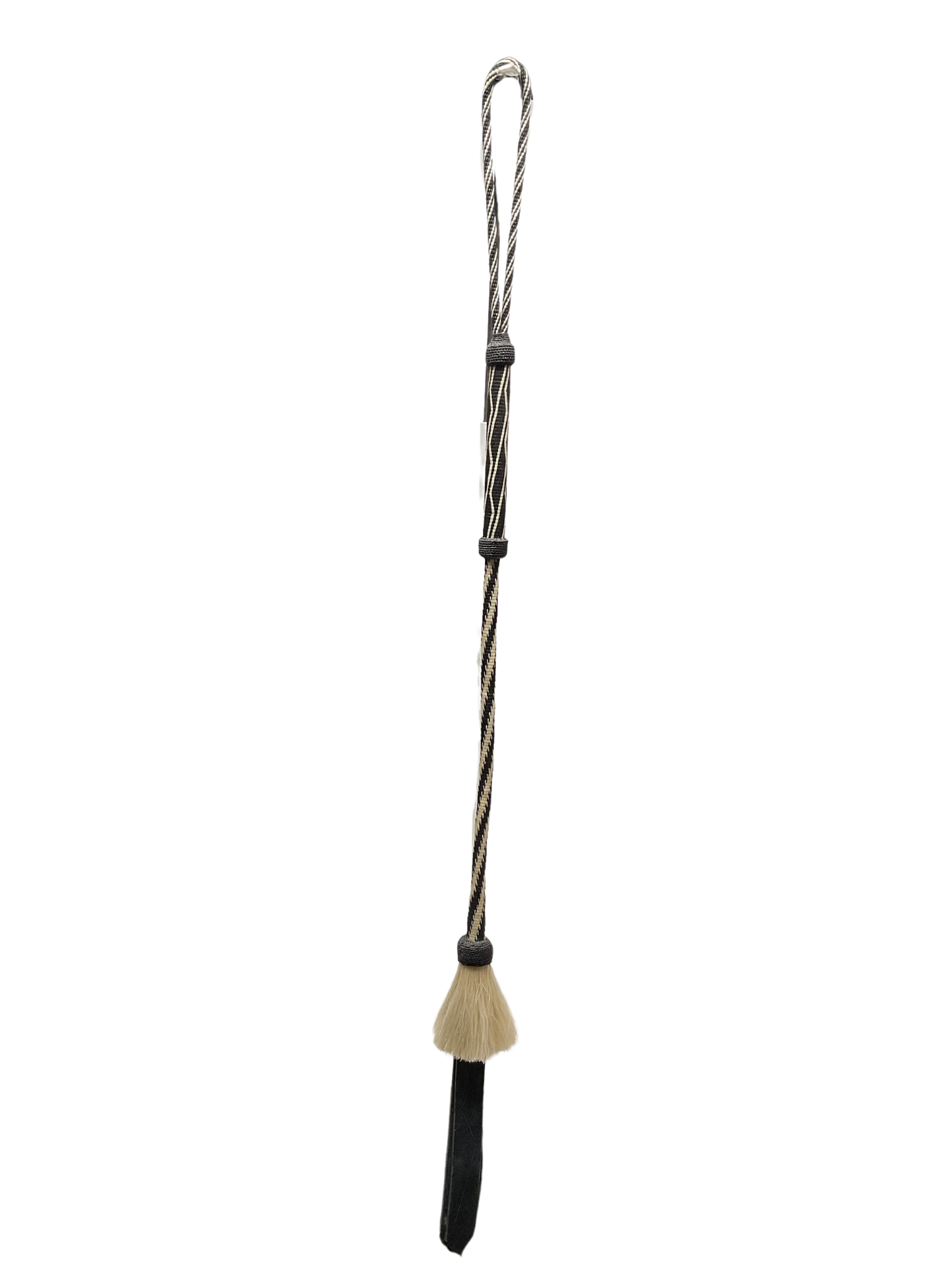 Hitched Horsehair Headstall w/Split Reins & Quirt