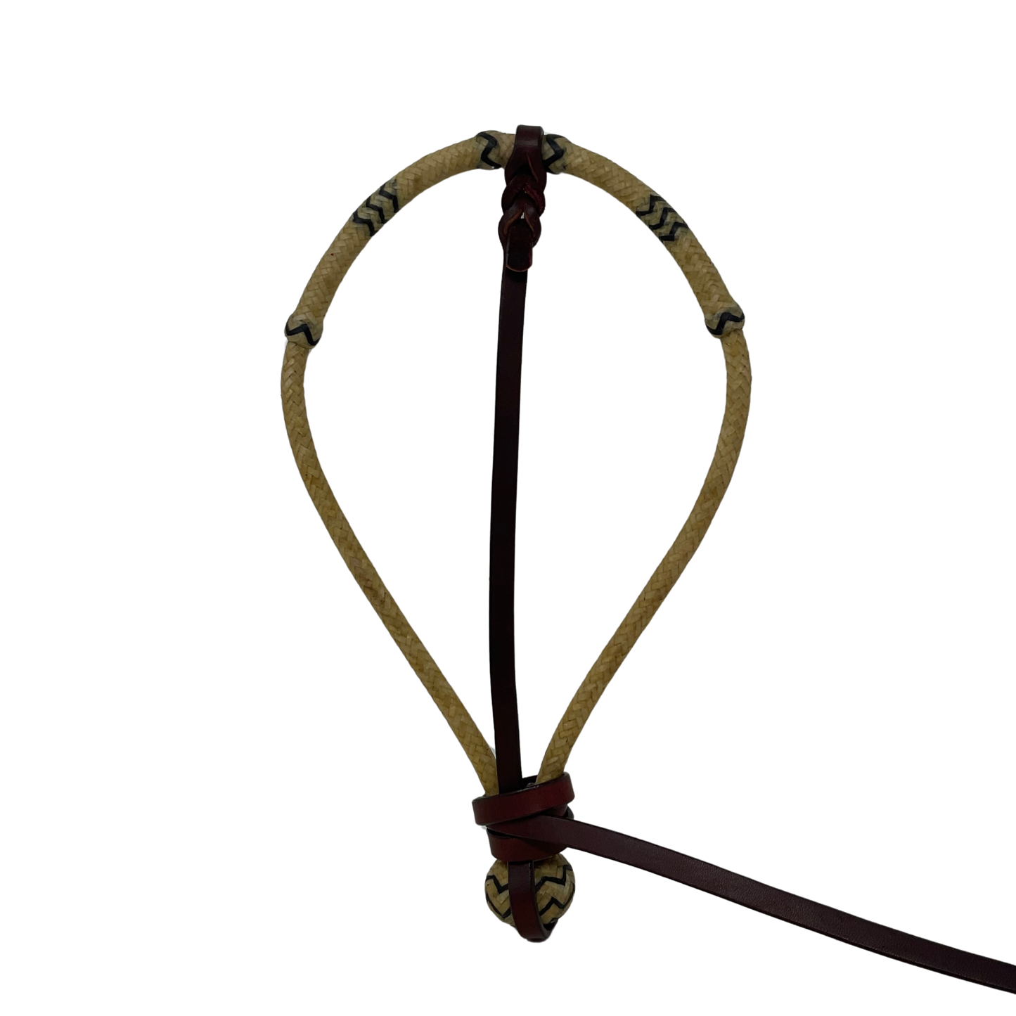 16 Plait Rawhide w/Accents Center Hung Bosalita