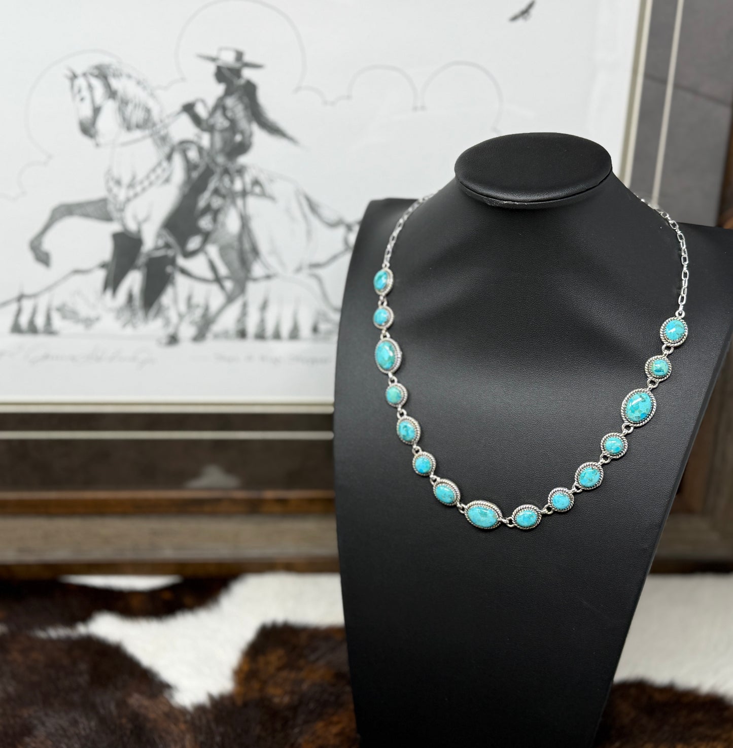15 Stone Turquoise Necklace