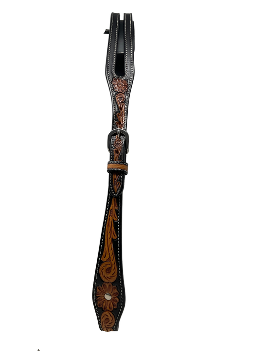 3/4" Floral Carved Shaped Split Ear