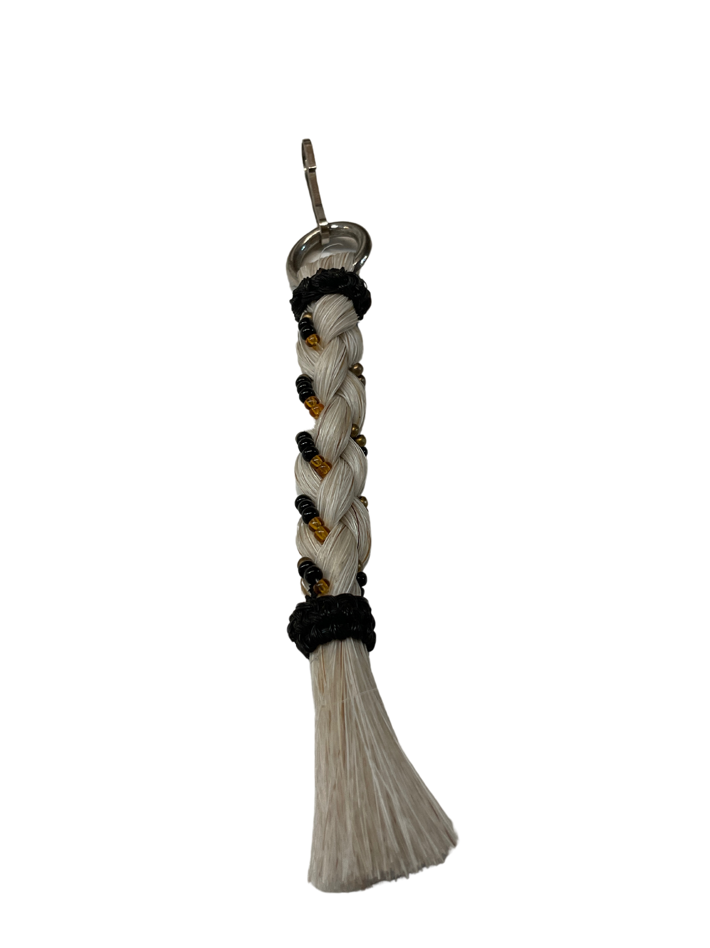 Braided Horse Hair w/Beads Zipper Pull