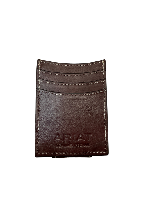 Small Money Clip Wallet w/Buck Stitching