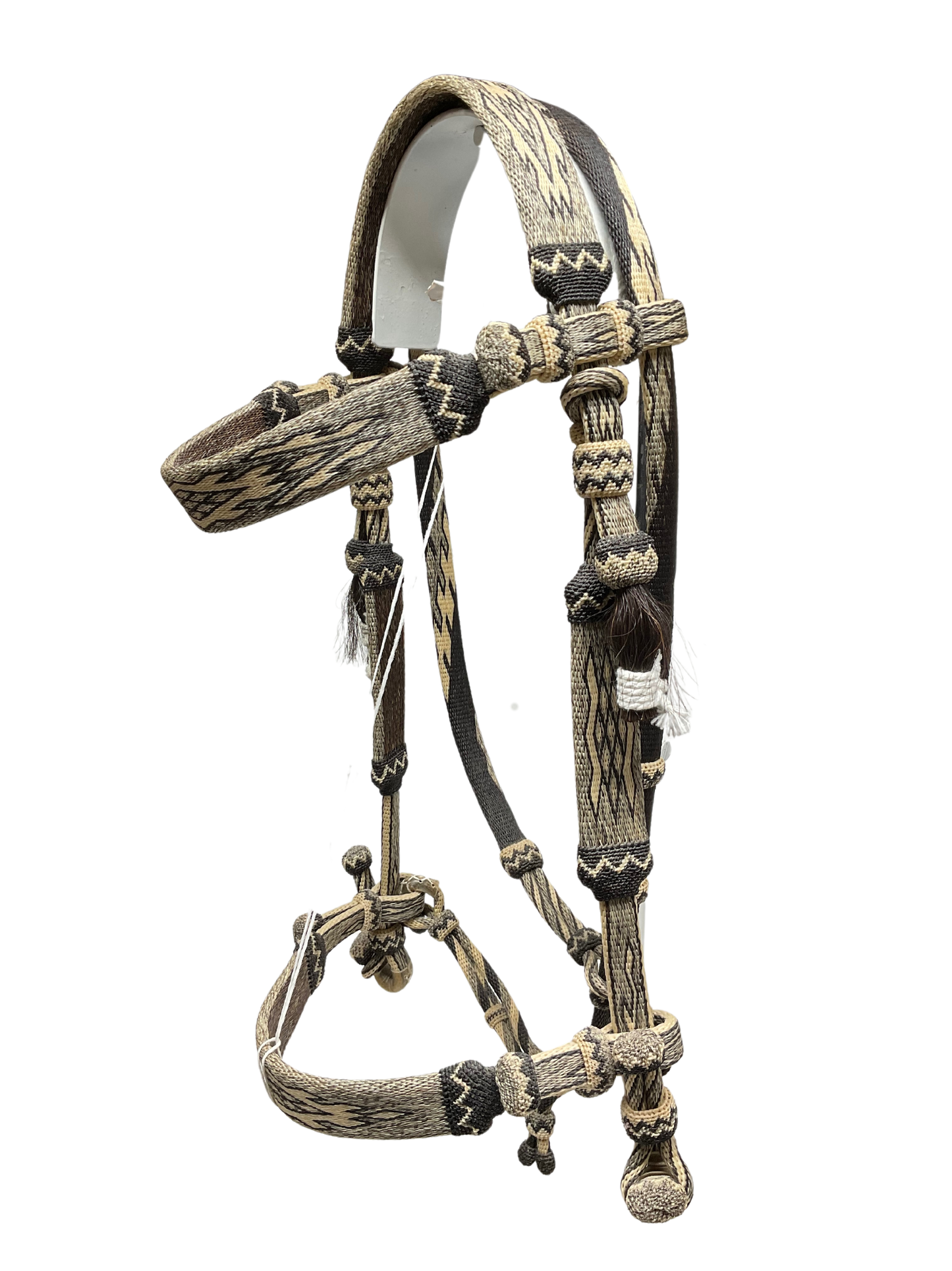 Hitched Horsehair Headstall w/Curb