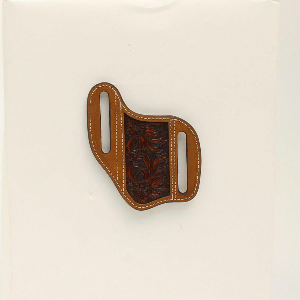 Floral Tooled Leather Crossdraw Knife Sheath