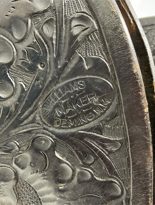 Vintage Tapaderos w/Floral Carving & Stamping