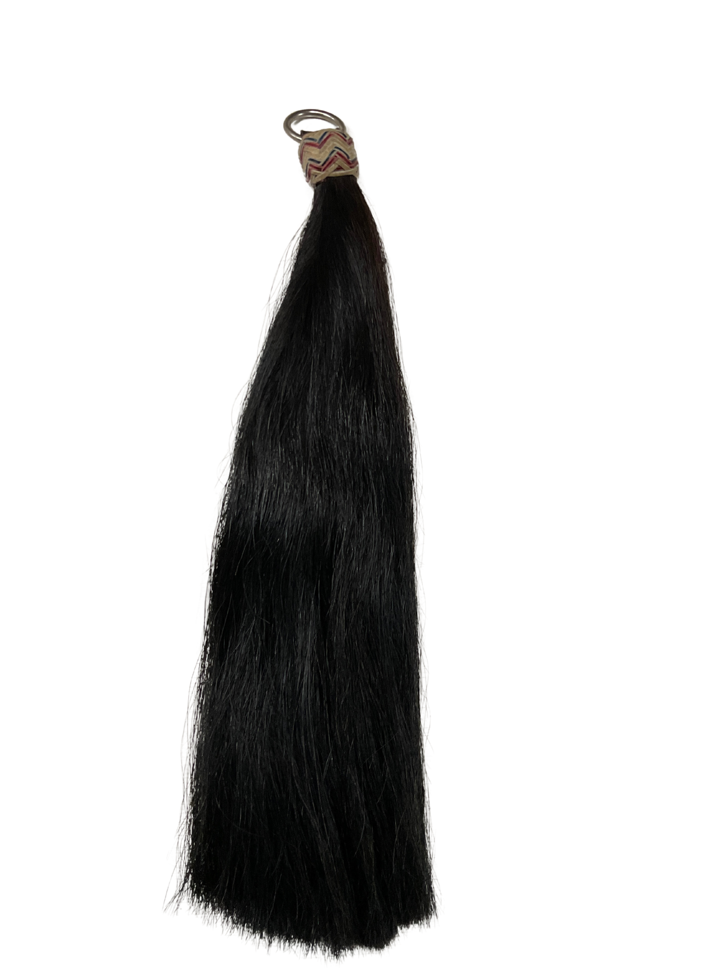 19" Black Tail Shufly w/Rawhide Button & Ring