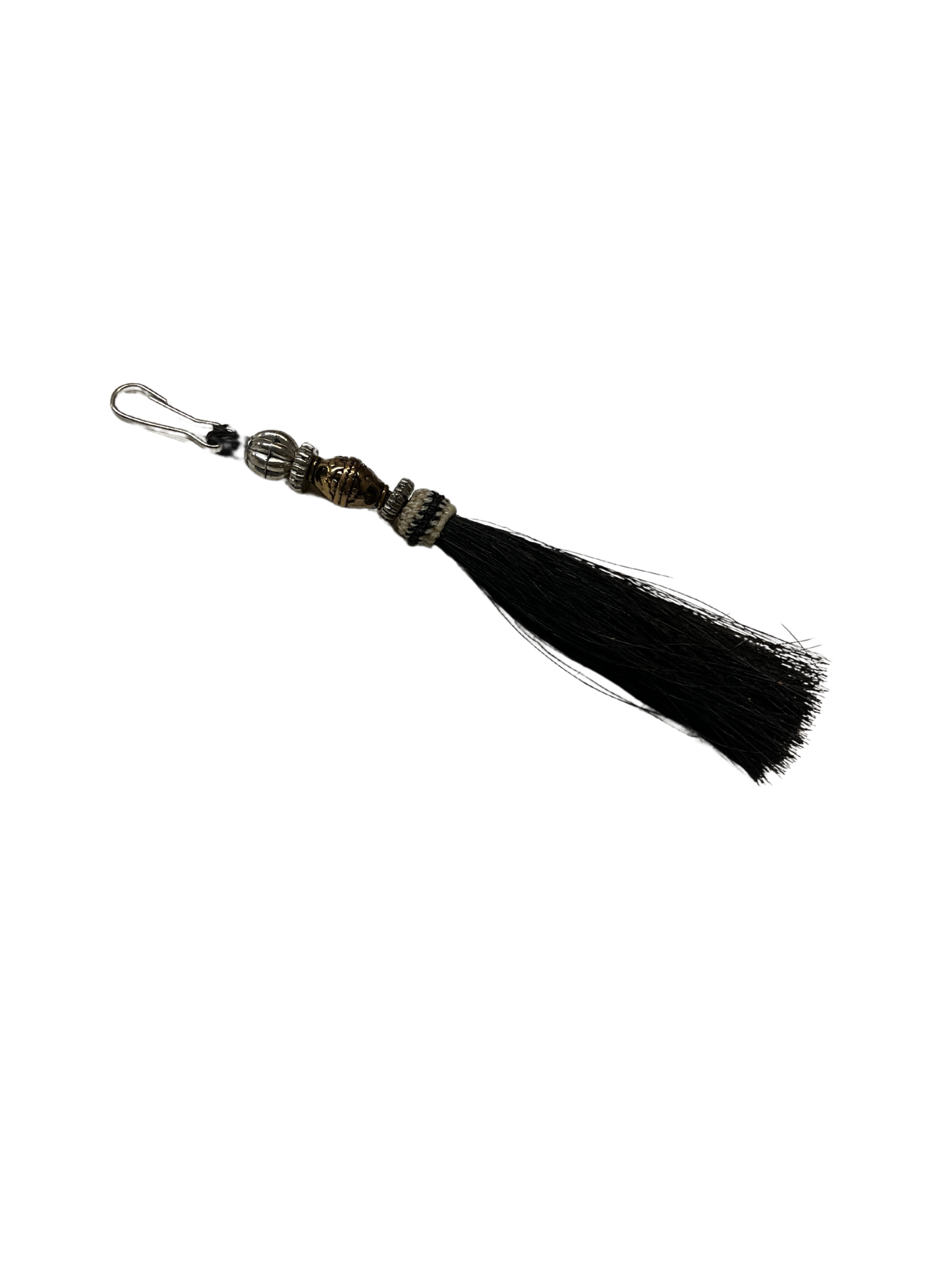 Horse Hair Tassel w/Beads Zipper Pull