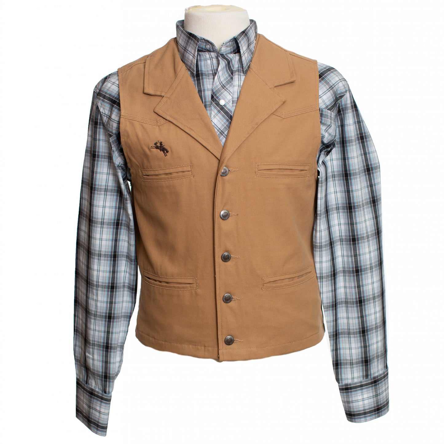 Men's Tan Bronco Canvas Vest