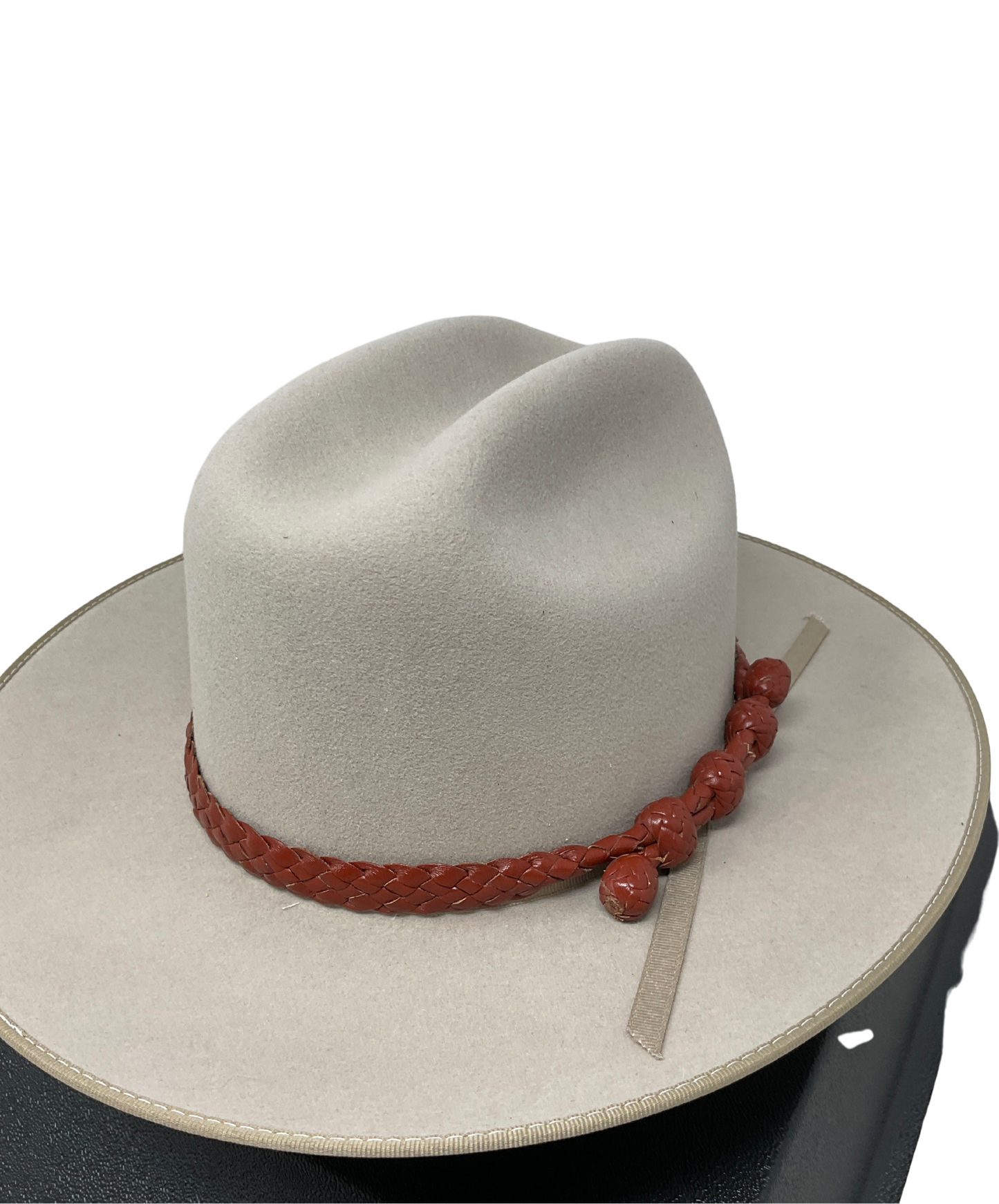 Flat Braided Leather Hat Band