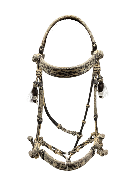 Hitched Horsehair Headstall w/Curb