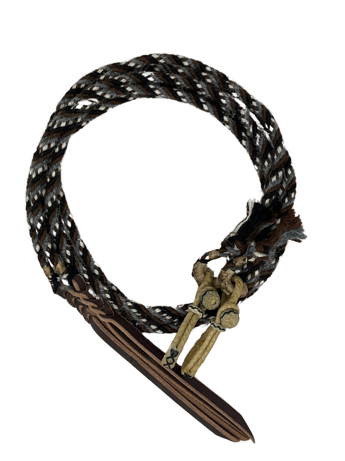 Alpaca Split Rein W/Rawhide Connectors
