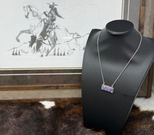Purple Mojave Bar Necklace