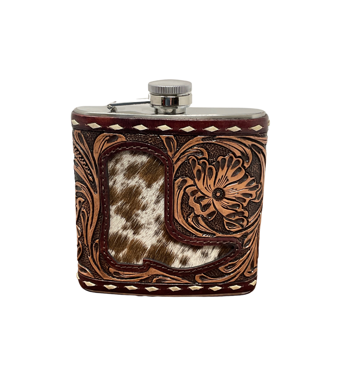 Flask-Tooled Leather w/Boot Cutout