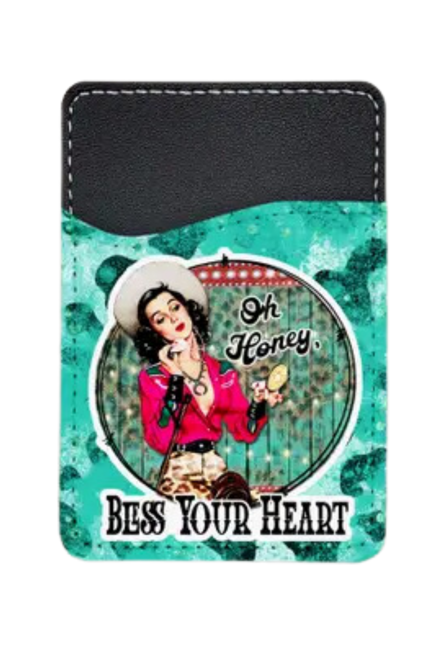 Oh Honey Bless Your Heart Cowgirl Phone Wallet Card Holder