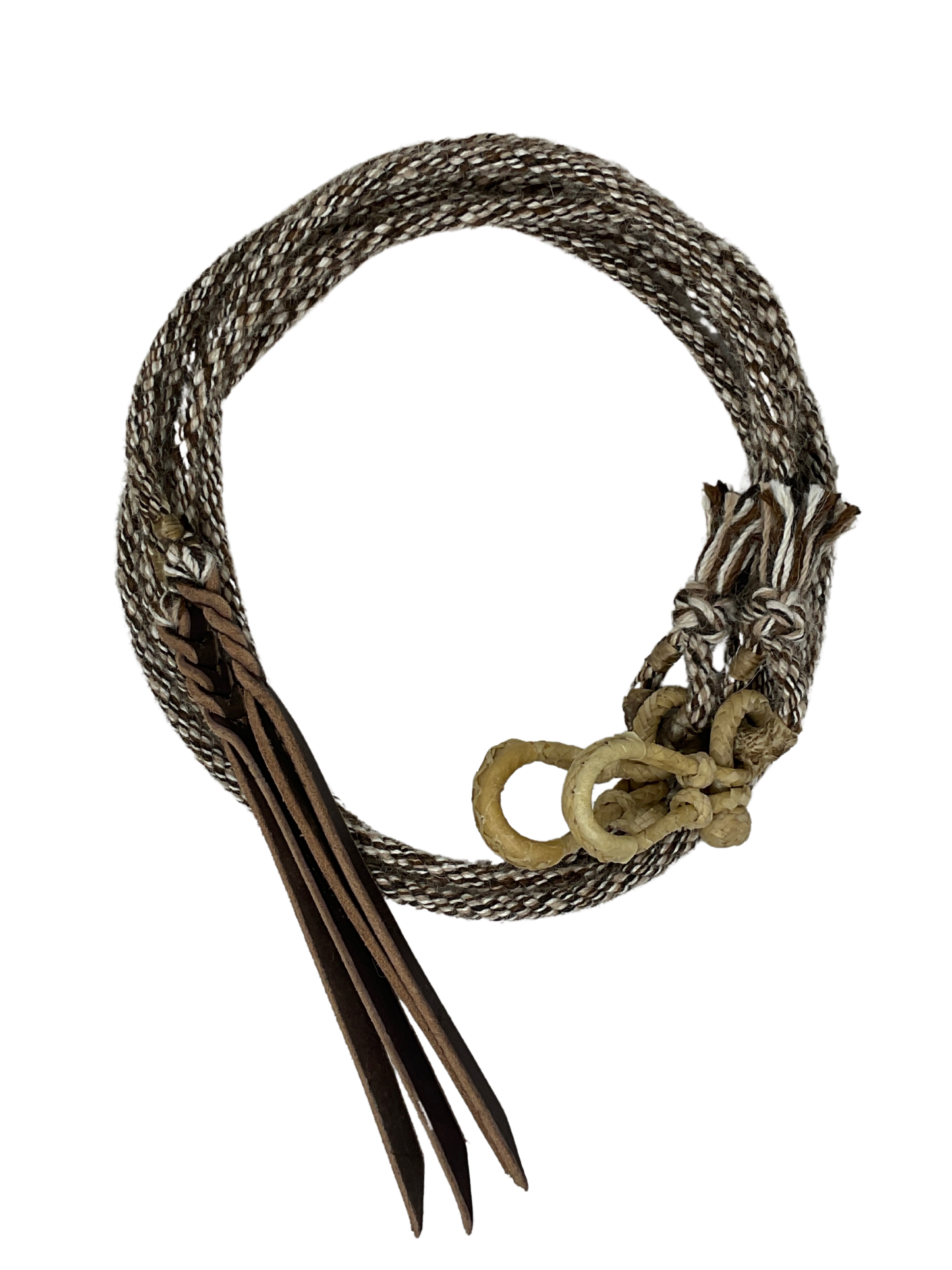 Alpaca Split Rein W/Rawhide Connectors