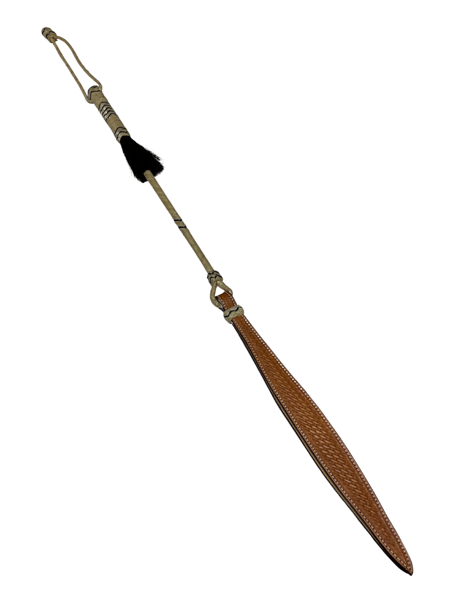 Rawhide Quirt with Accents and Horsehair