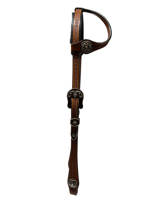 Single Ear Basket Stamped Rust Mesquite Buckles & Conchos