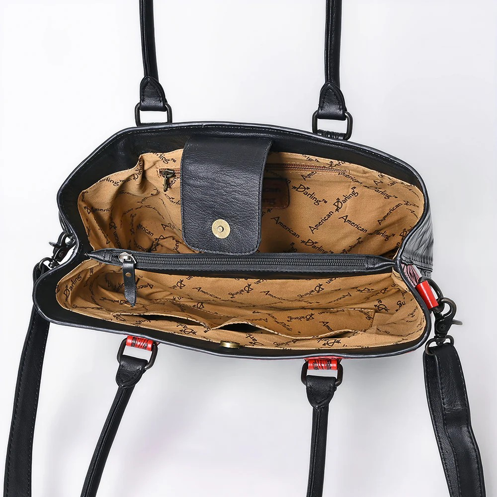 Hand Tooled Genuine Western Leather Tote/Purse