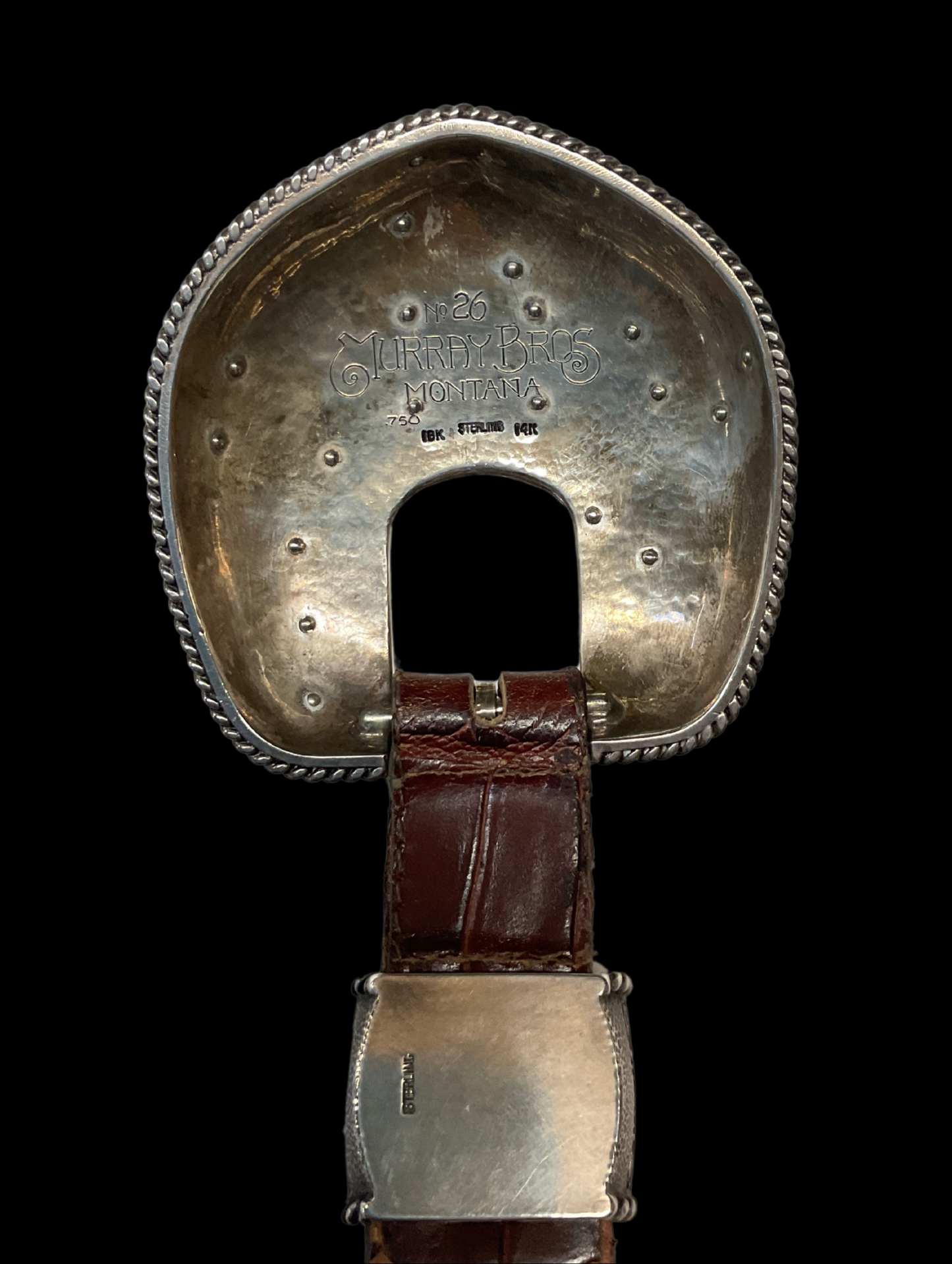 Dave Murray 3/4" Sterling Buckle Set w/Alligator Belt