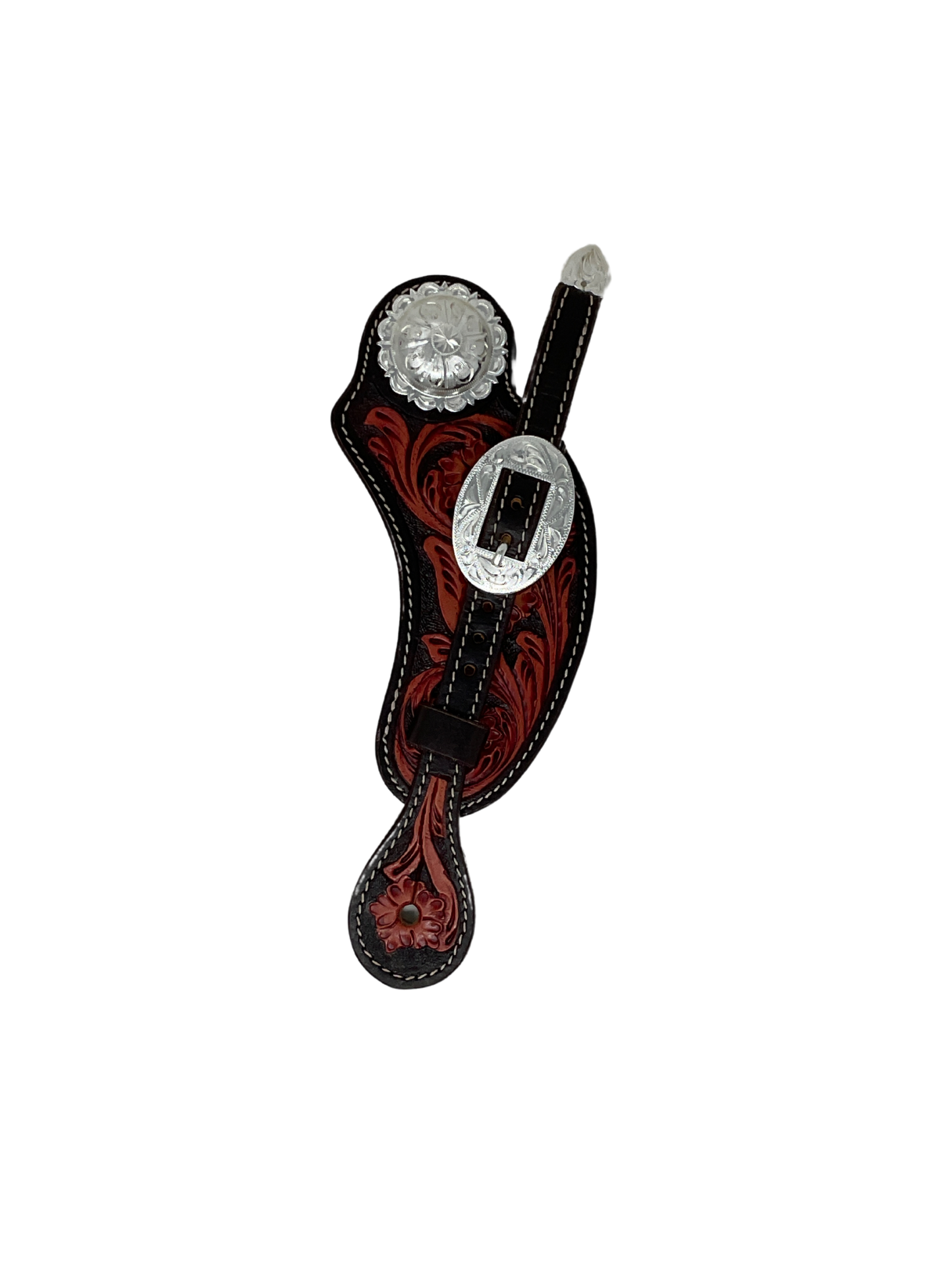 Ladies Spur Strap w/Silver Plate