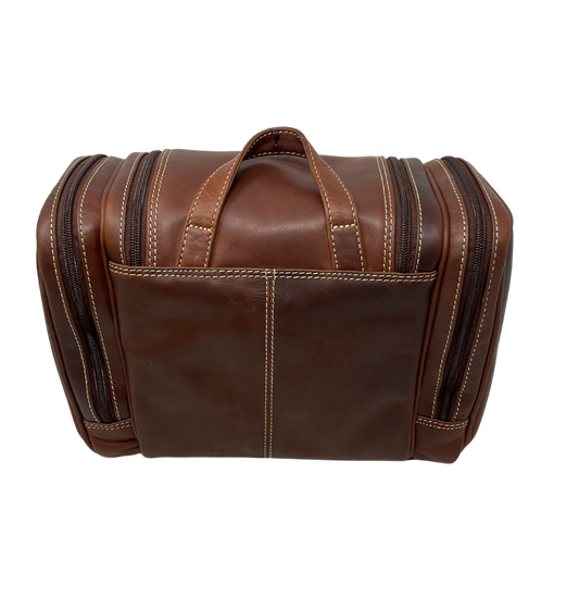 Rugged Earth Leather Toiletry Bag