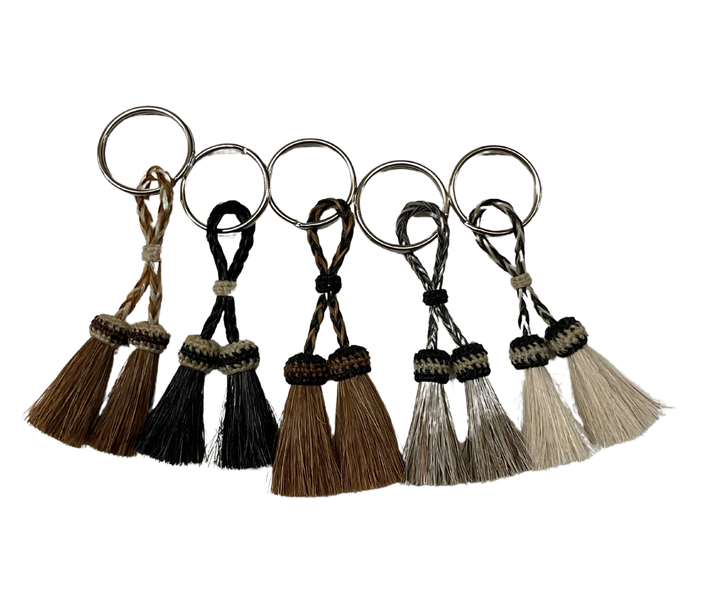 Double Tassel Horsehair Keychain