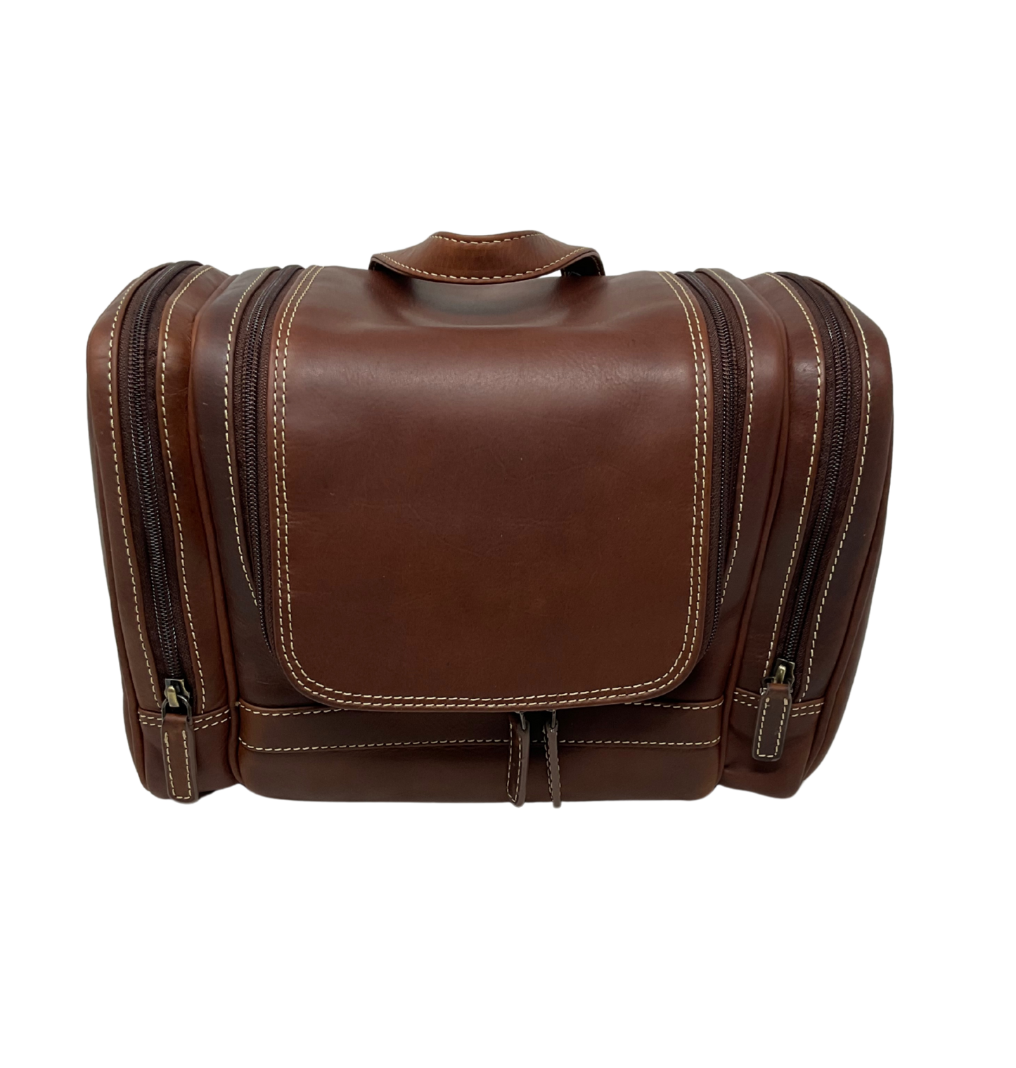 Rugged Earth Leather Toiletry Bag