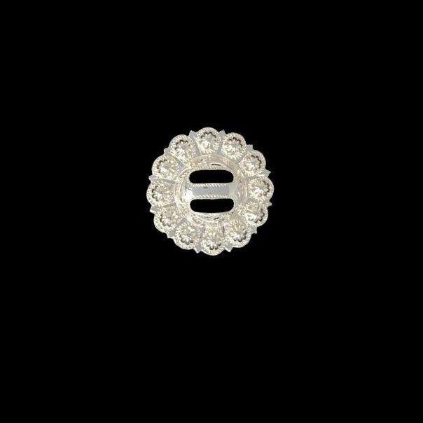 Yuma Berry Slotted Concho- Silver Plate