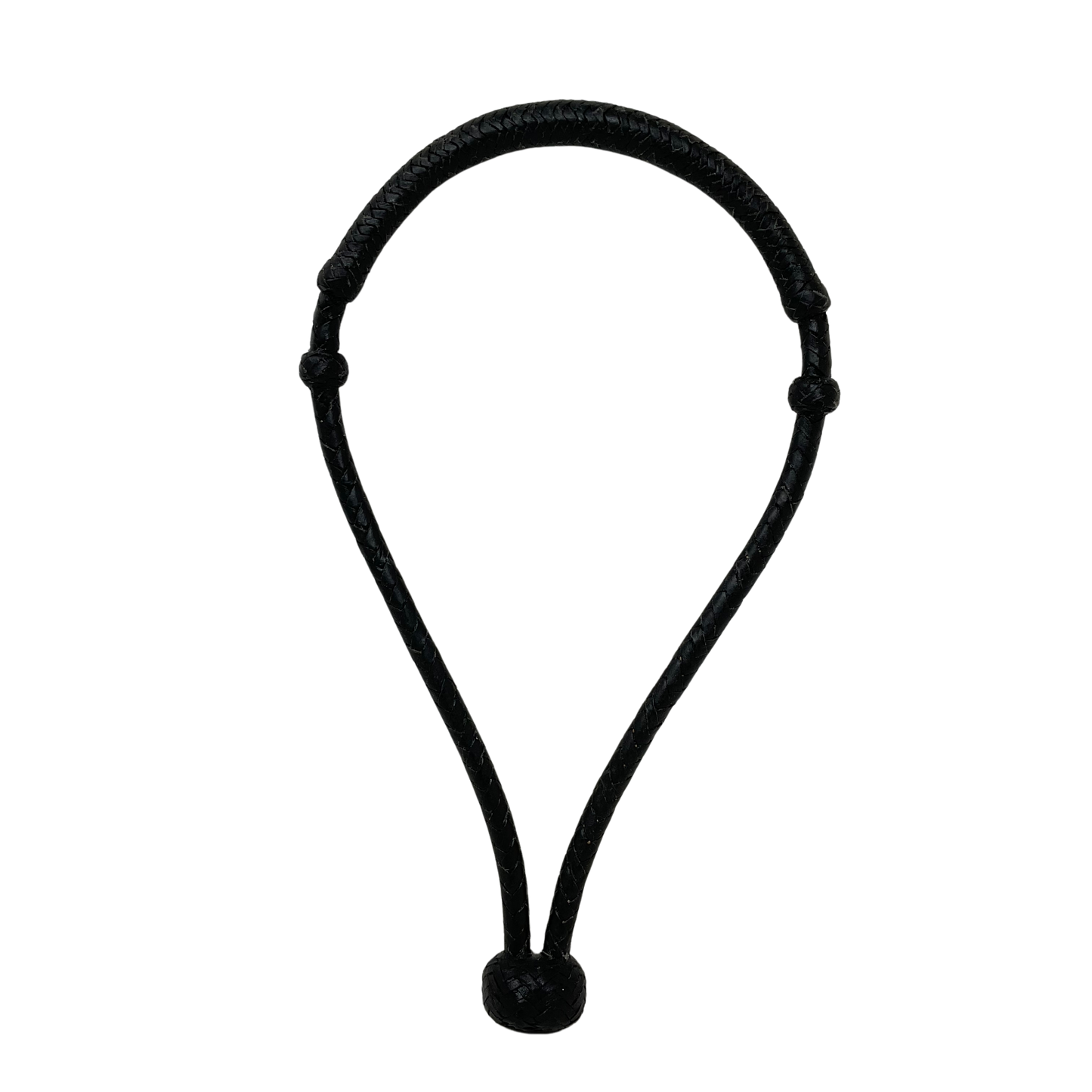 8 Plait 1/4" Black Rawhide Bosalita
