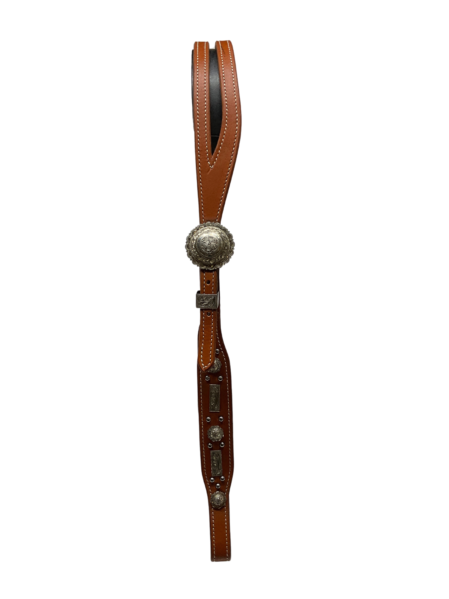 3/4" Split Ear w/Sterling Concho Buckles and Conchos