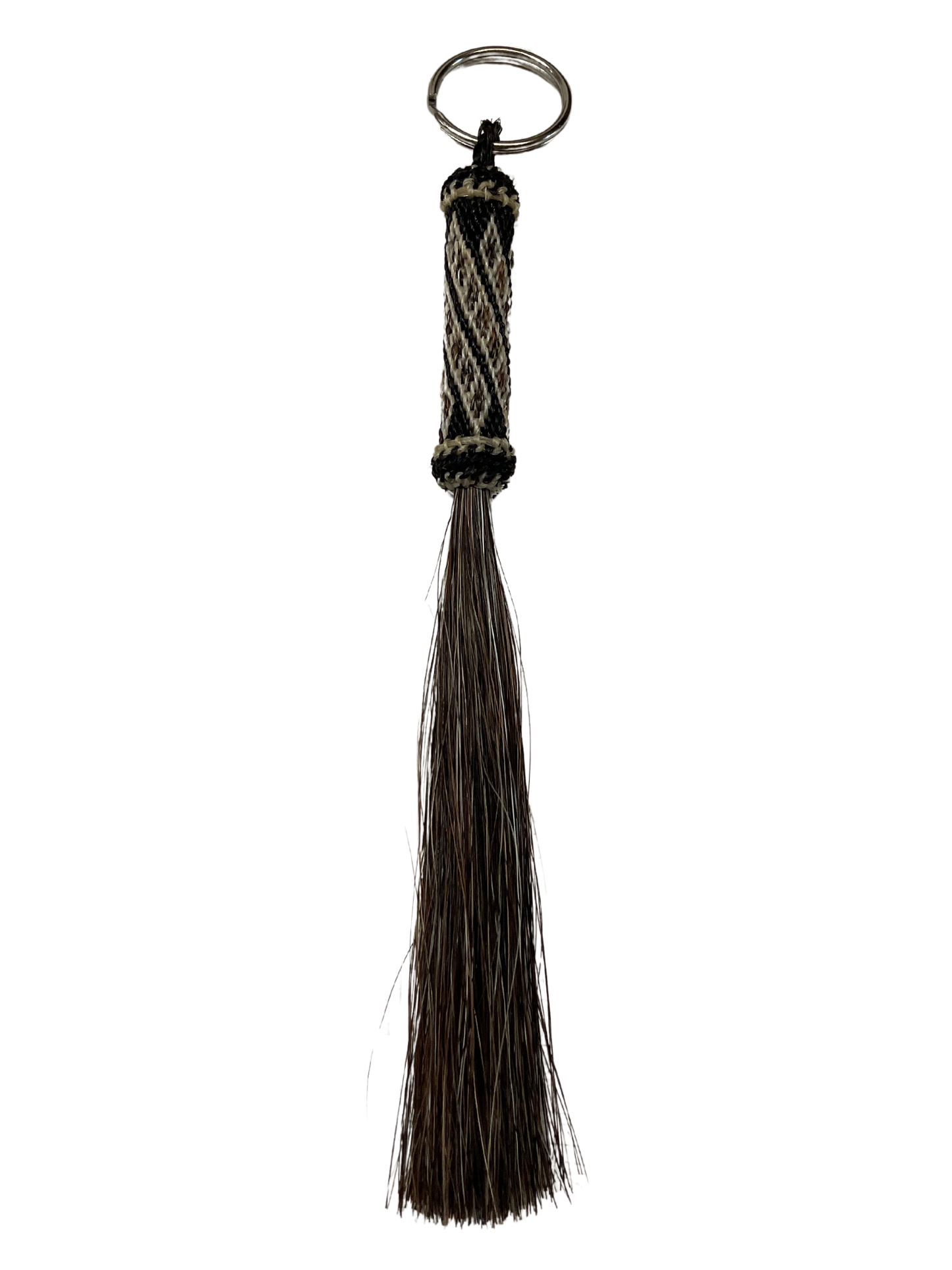 Hitched Horsehair Tube w/Tassel Keychain