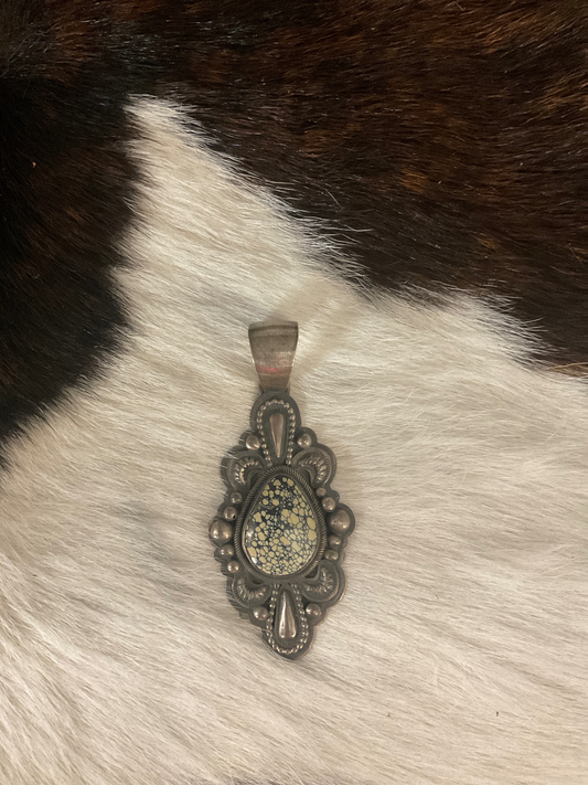 White Buffalo Turquoise Pendant