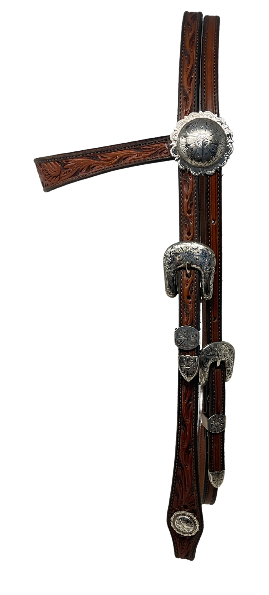 Browband Floral Kansas Buckles and Conchos