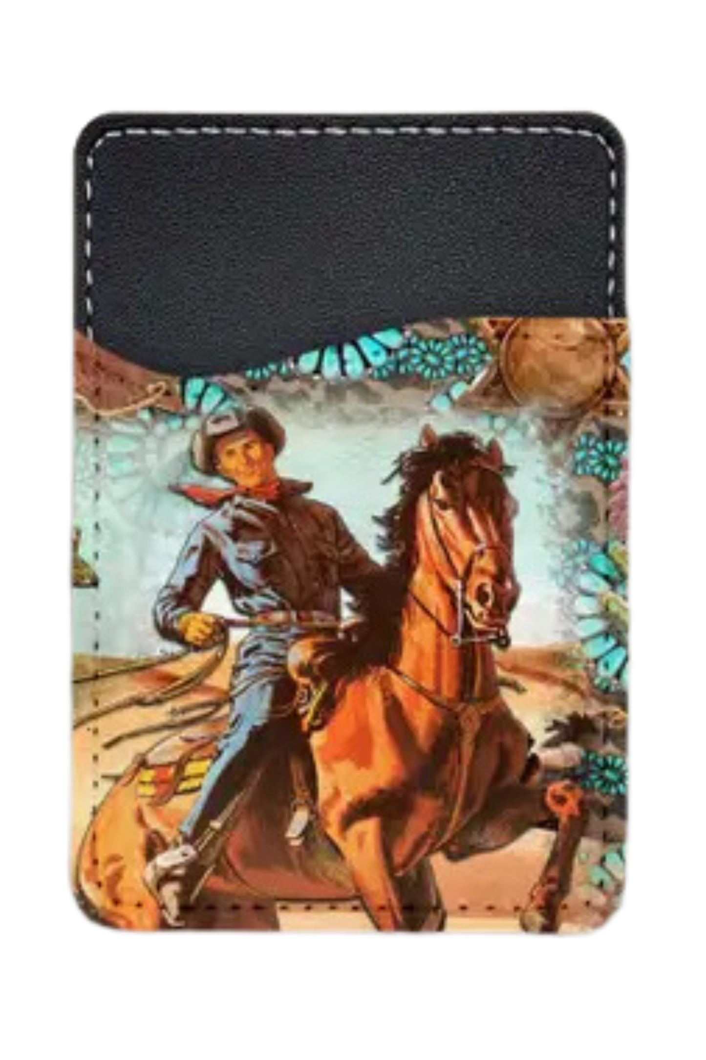 Western Cowboy Phone Wallet Card Holder