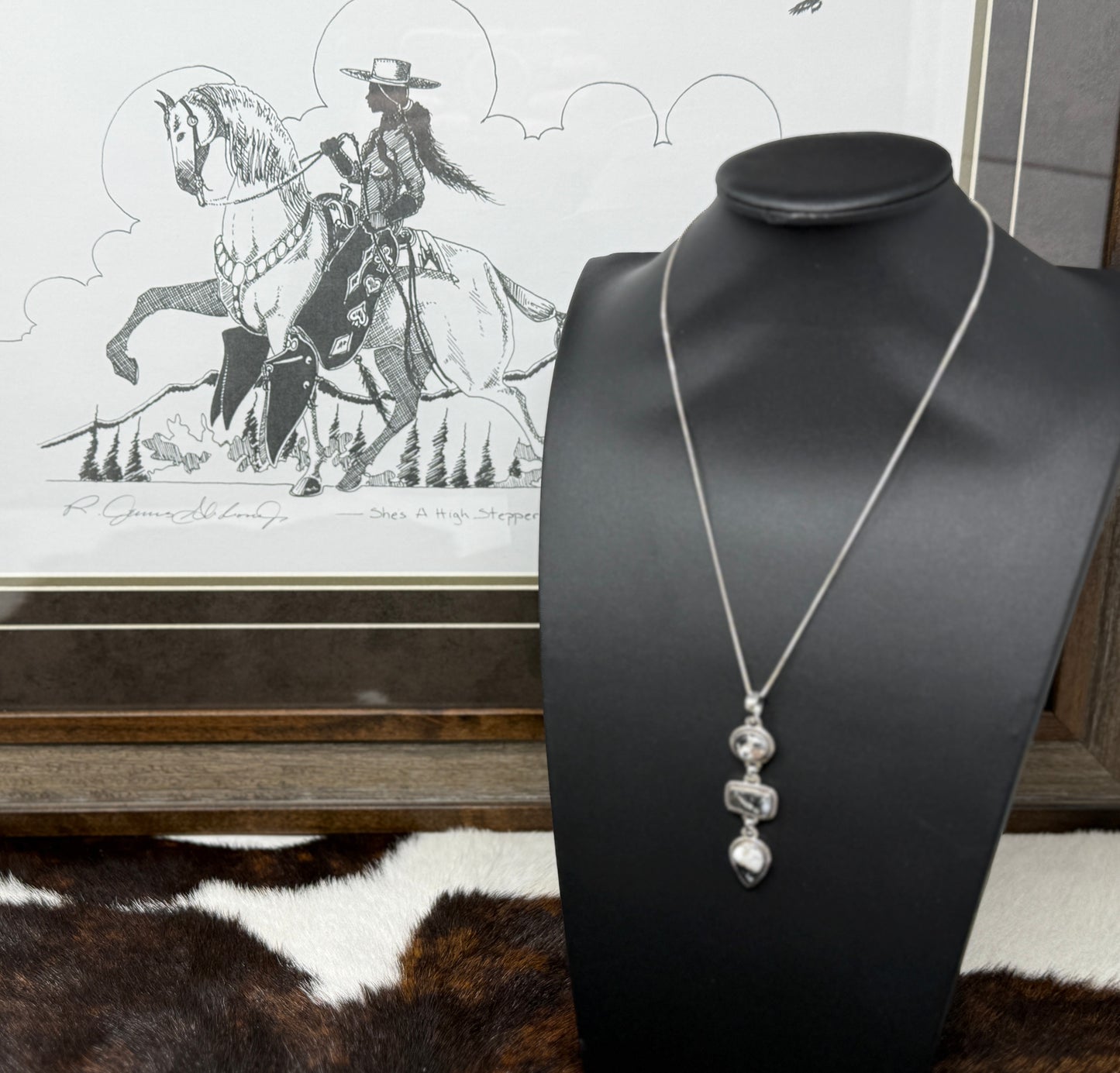 White Buffalo Drop Necklace
