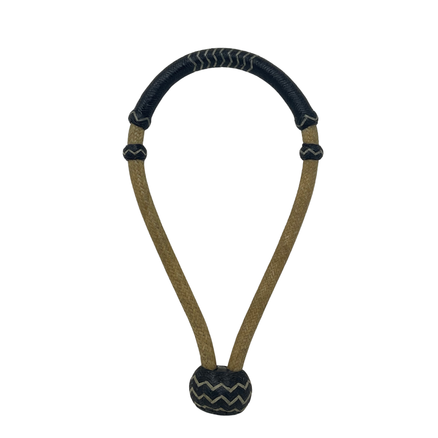32 Plait Rawhide w/Accented Black Bosal