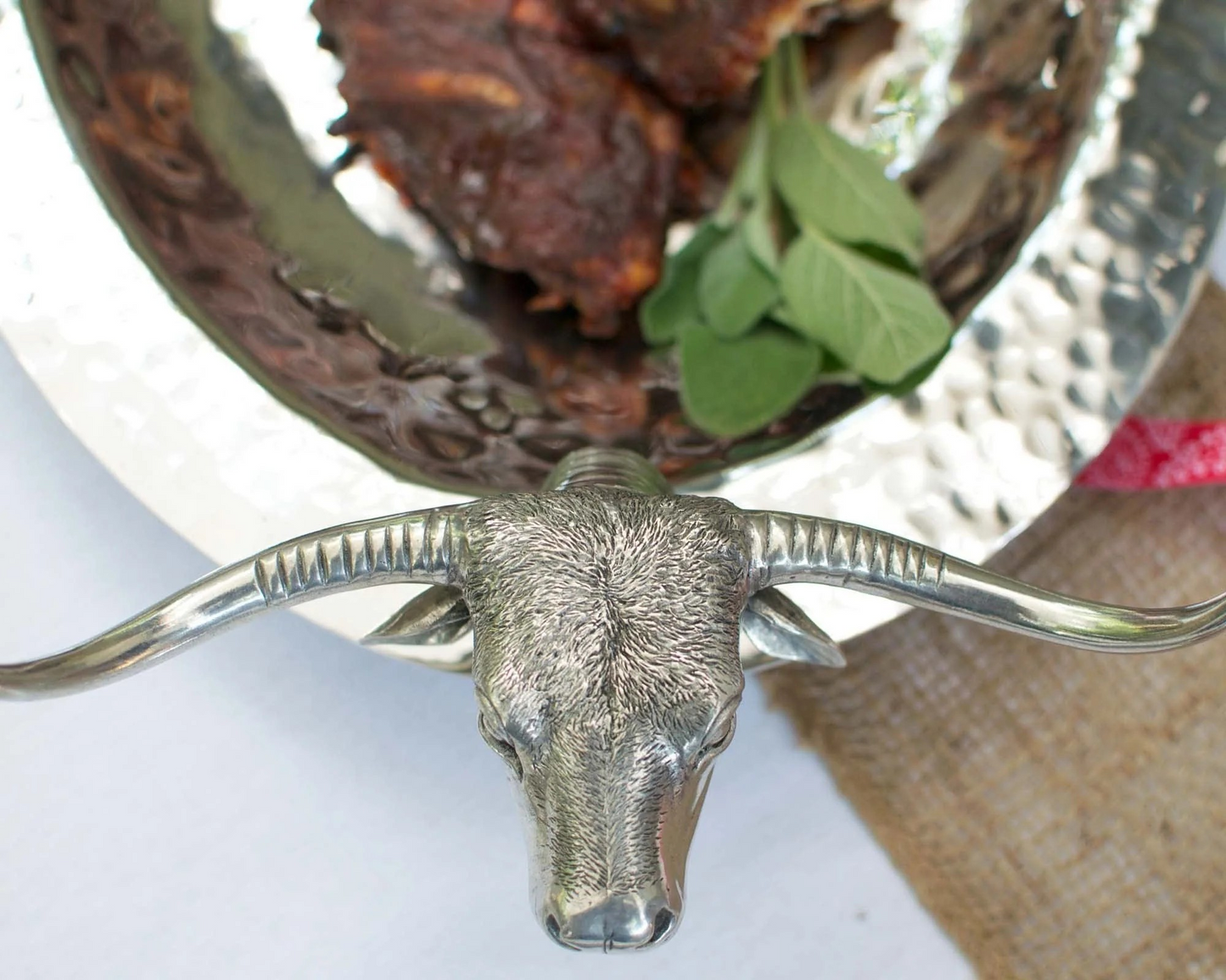 Steel Longhorn Steer Tray
