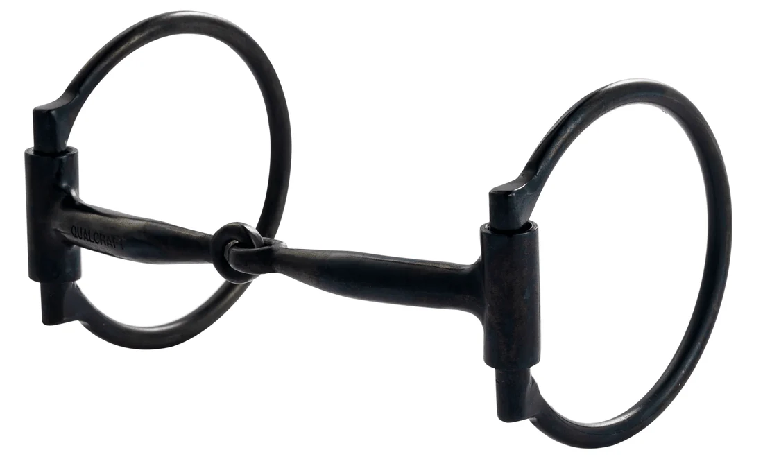 202QC - Black Steel w/Copper Inlay Snaffle Bit
