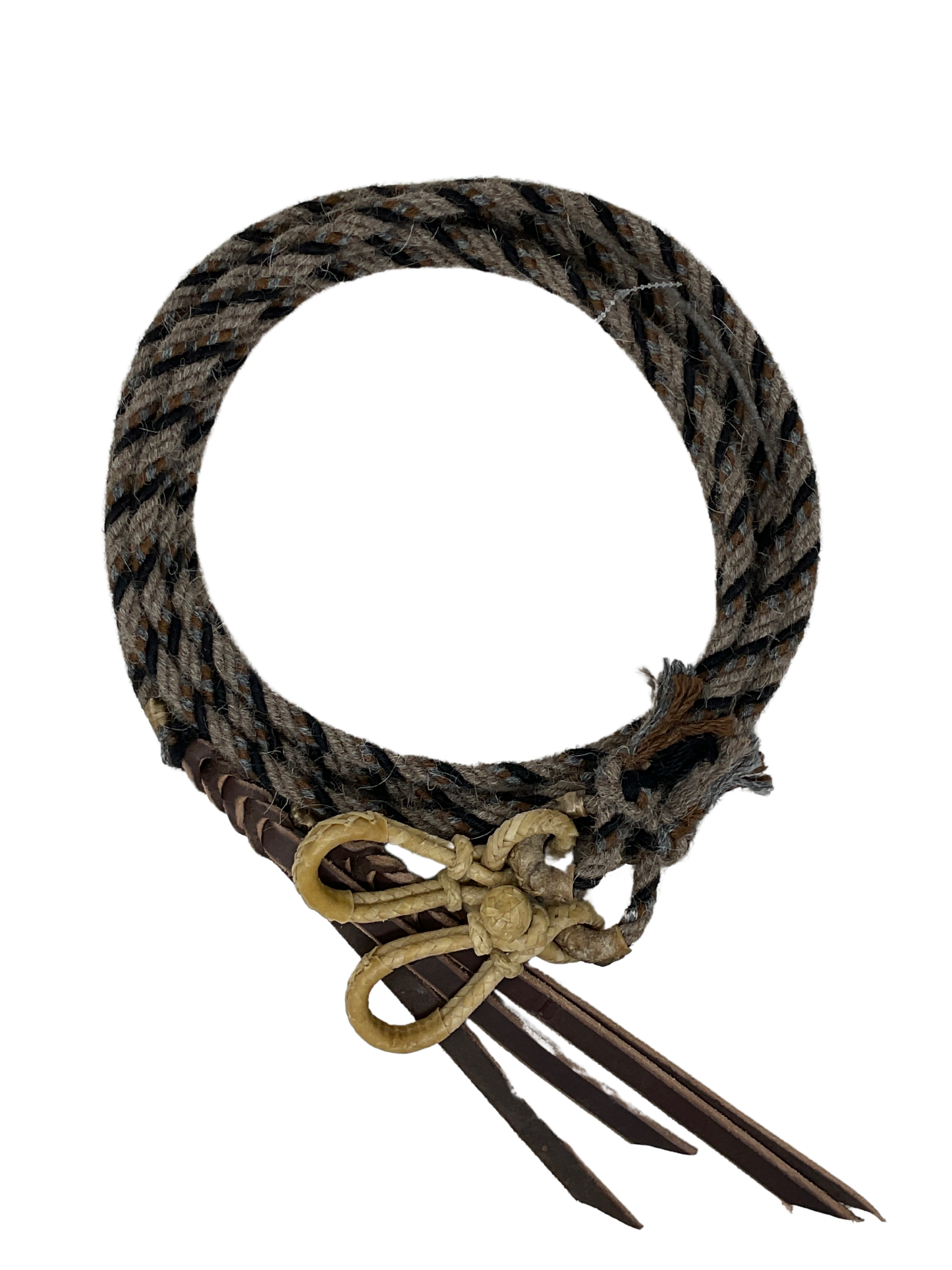 Alpaca Split Rein W/Rawhide Connectors