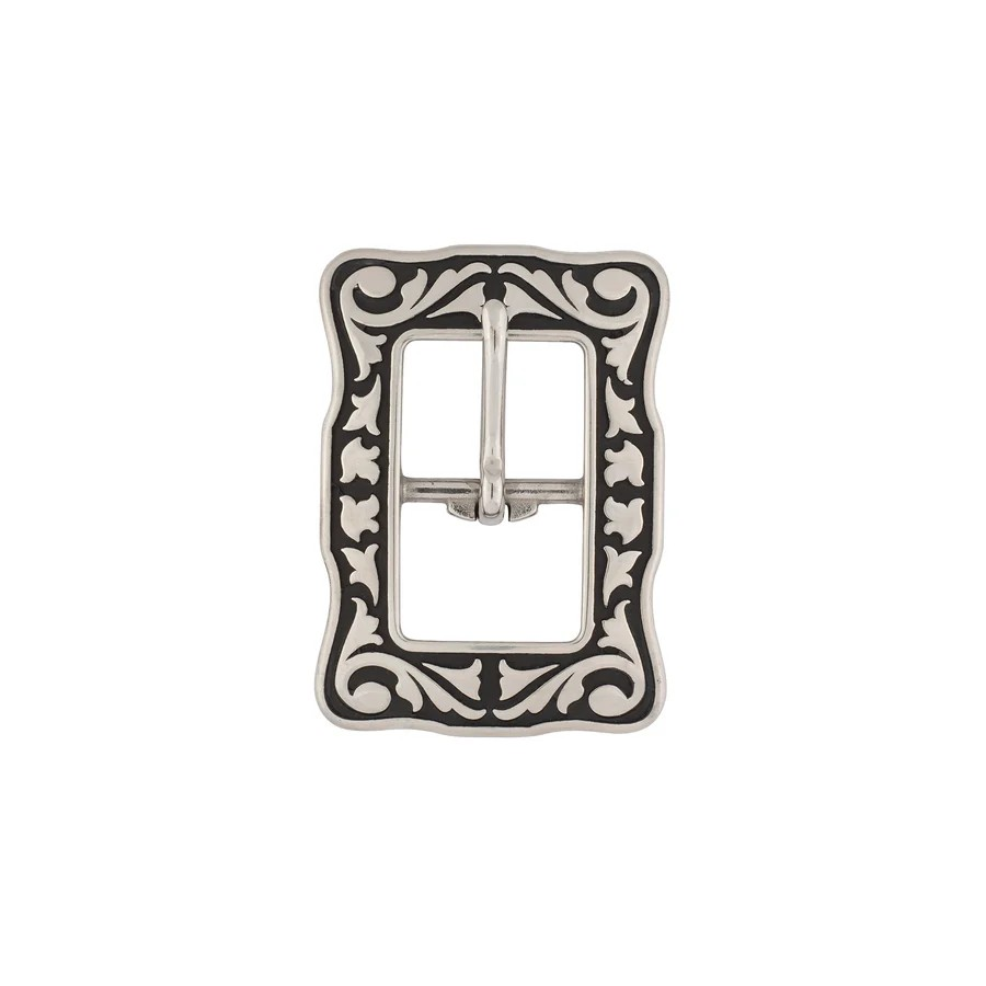 JWP Accented Floral Center Bar Buckle