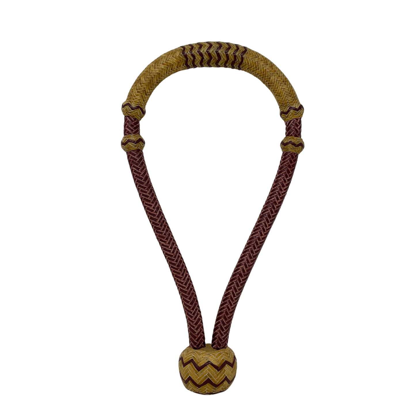 16 Plait Beveled Latigo w/Accented Rawhide Bosal