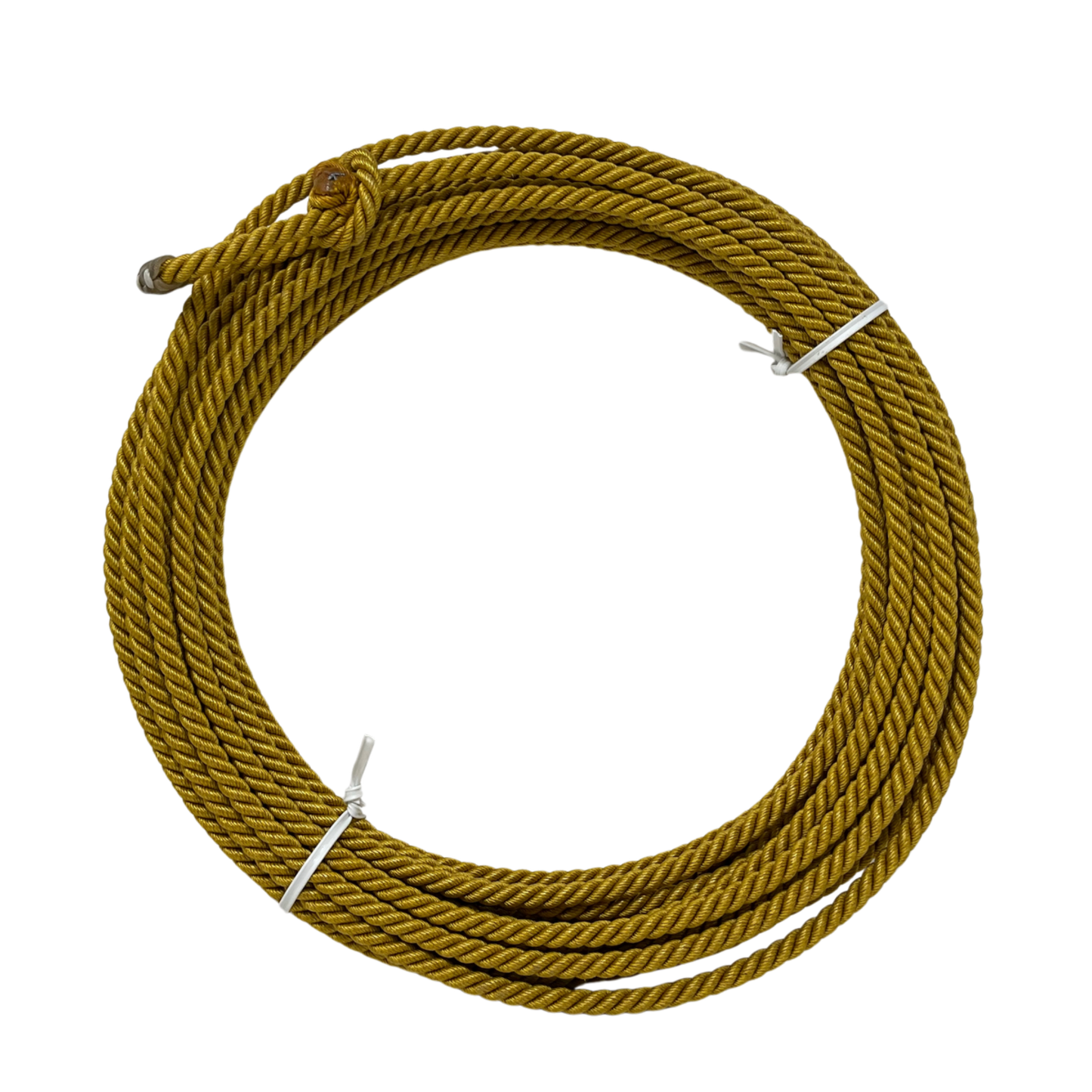 Left Twist Gold 3 strand 3/8" UOZA Poly Ranch Rope