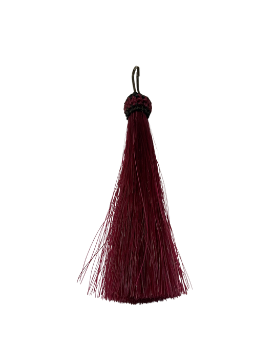 Colored Horsehair Tassel Zipper Pull